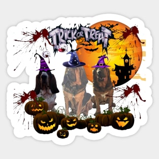 Bloodhound Halloween Trick or treat Sticker